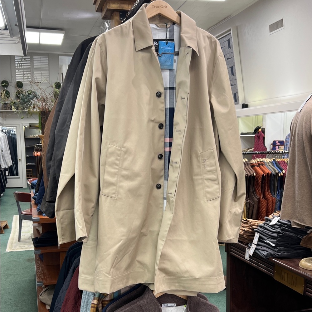 Barbour Men's Beige Trench Coat